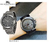 Buy Shop Burberry The City Grey Dial Gunmetal Grey Steel Strap Watch for Men - BU9381 USA Online