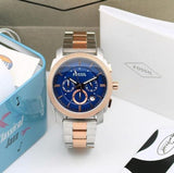 Buy Shop Fossil Machine Blue Dial Two Tone Steel Strap Watch for Men - FS5037 USA Online