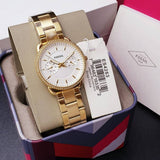 Buy Shop Fossil Tailor Gold Dial Gold Steel Strap Watch for Women - ES4263 USA Online