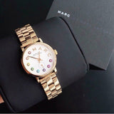 Buy Shop Marc Jacobs Baker Dexter White Dial Rose Gold Steel Strap Watch for Women - MBM3443 USA Online