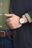 Buy Shop Fossil The Commuter White Dial Brown Leather Strap Watch for Men - FS5402 USA Online