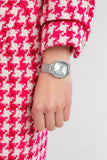 Buy Shop Guess Tapestry Diamonds Silver Dial Silver Mesh Bracelet Watch for Women - GW0354L1 USA Online