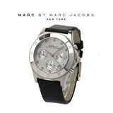 Buy Shop Marc Jacobs Blade Chronograph White Dial Black Leather Strap Watch for Women - MBM1189 USA Online