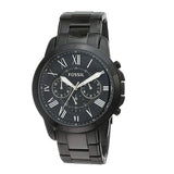 Buy Shop Fossil Grant Chronograph Black Dial Black Steel Strap Watch for Men - FS4832 USA Online