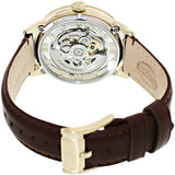 Buy Shop Fossil Townsman Automatic Skeleton Gold Dial Brown Leather Strap Watch for Men - ME3043 USA Online