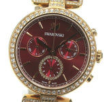 Swarovski Era Journey Red Dial Red Leather Strap Watch for Women - 5416701