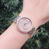 Buy Shop Michael Kors Darci Rose Gold Dial Silver Steel Strap Watch for Women - MK3446 USA Online
