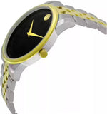 Buy Shop Movado Museum Classic Black Dial Two Tone Steel Strap Watch For Men - 606899 USA Online