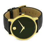 Buy Shop Movado Museum Classic Quartz Black Dial Black Leather Strap Watch for Men - 0607195 USA Online
