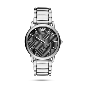 Buy Shop Emporio Armani Classic Quartz Grey Dial Silver Steel Strap Watch For Men - AR11134 USA Online