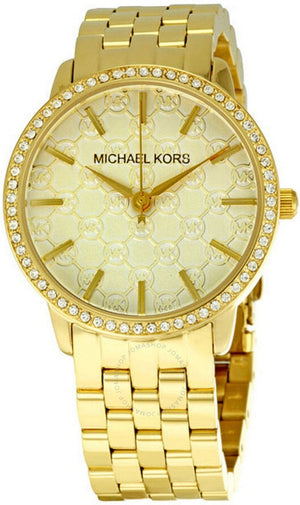 Buy Shop Michael Kors Argyle Glitz Rose Gold Dial Rose Gold Steel Strap Watch For Women - MK3120 USA Online