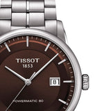 Buy Shop Tissot Luxury Powermatic 80 Brown Dial Silver Steel Strap Watch For Men - T086.407.11.291.00 USA Online