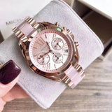 Buy Shop Michael Kors Bradshaw Rose Gold Dial Two Tone Steel Strap Watch for Women - MK6066 USA Online