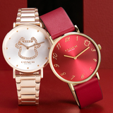 Buy Shop Coach Perry White Dial Rose Gold Steel Strap Watch for Women - 14503708 USA Online