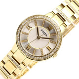 Buy Shop Fossil Virginia White Dial Gold Steel Strap Watch for Women - ES3283 USA Online