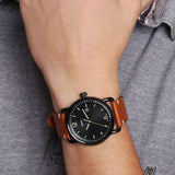 Buy Shop Fossil Commuter Three Hand Date Black Dial Brown Leather Strap Watch for Men - FS5276 USA Online