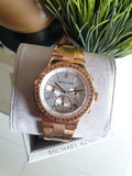 Buy Shop Michael Kors Dylan Rose Gold Rose Gold Steel Strap Watch for Women - MK5586 USA Online