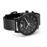 Buy Shop Emporio Armani Sport Chronograph Black Dial Black Mesh Bracelet Watch For Men - AR1968 USA Online