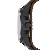 Buy Shop Fossil Nate Chronograph Brown Dial Brown Leather Strap Watch for Men - JR1511 USA Online
