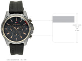 Buy Shop Tommy Hilfiger Mason Black Dial Black Rubber Strap Watch for Men - 1791792 USA Online