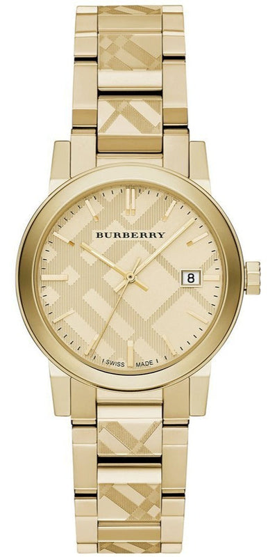 Buy Shop Burberry The City Gold Dial Gold Steel Strap Watch for Women - BU9145 USA Online