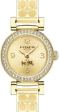 Coach Dress Crystals Gold Dial Gold Steel Strap Watch For Women - 14502202