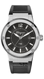 Salvatore Ferragamo F-80 Black Dial Black Rubber Strap Watch For Men - SFHY01322