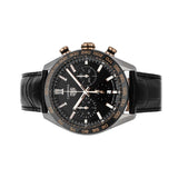 Buy Shop Tag Heuer Carrera Chronograph Black Dial Black Leather Strap Watch for Men - CBN2A5A.FC6481 USA Online
