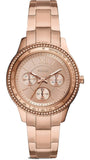 Buy Shop Fossil Stella Sport Multifunction Rose Gold Dial Rose Gold Steel Strap Watch for Women - ES5106 USA Online