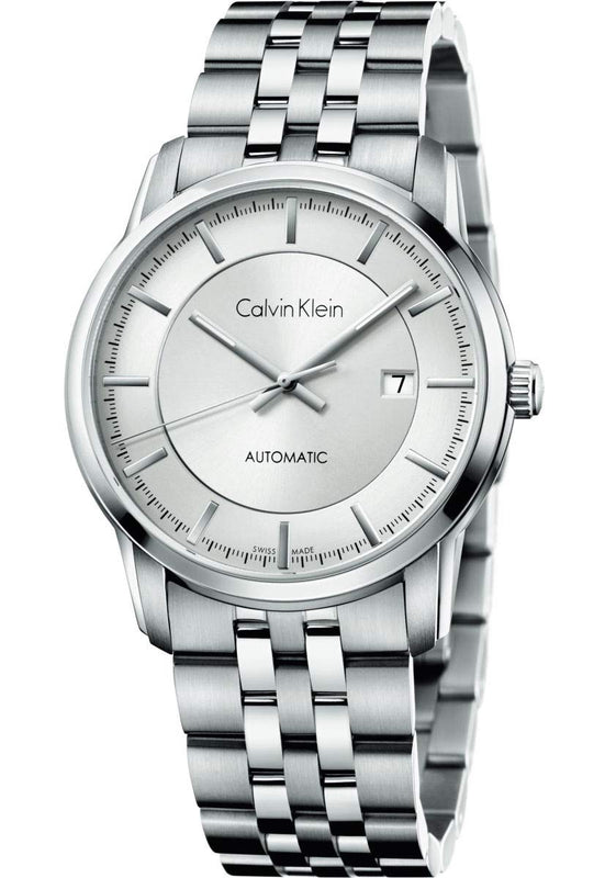 Buy Shop Calvin Klein Infinity Automatic Silver Dial Silver Steel Strap Watch for Men - K5S34146 USA Online
