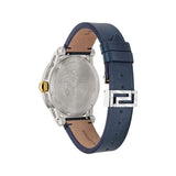 Buy Shop Versace Viamond Quartz White Dial Blue Leather Strap Watch For Men - VEPO00120 USA Online