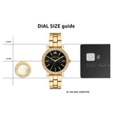 Buy Shop Michael Kors Corey Three Hand Black Dial Gold Steel Strap Watch for Women - MK7345 USA Online