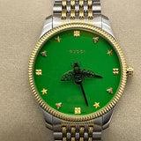 Buy Shop Gucci G Timeless Quartz Green Dial Two Tone Steel Strap Watch For Men - YA1264182 USA Online