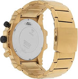 Guess Atlas Chronograph Gold Dial Gold Steel Strap Watch For Men - W0668G4