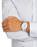 Fossil Townsman White Dial Silver Steel Strap Watch for Men - FS5346