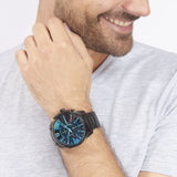 Buy Shop Diesel Mega Chief Chronograph Black Dial Black Steel Strap Watch For Men - DZ4318 USA Online
