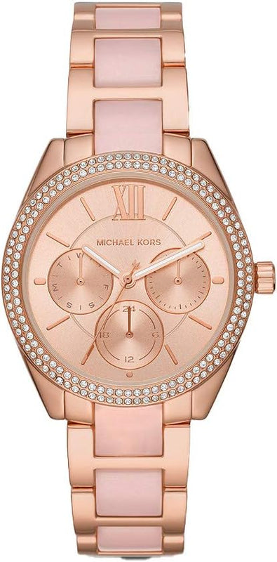 Buy Shop Michael Kors Janelle Multifunction Rose Gold Two Tone Steel Strap Watch For Women - MK7132 USA Online