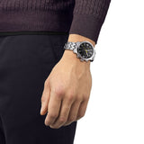 Buy Shop Tissot PRC 200 Chronograph Black Dial Silver Steel Strap Watch For Men - T055.417.11.057.00 USA Online