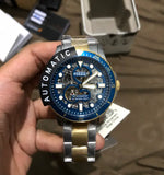 Buy Shop Fossil FB-01 Automatic Skeleton Blue Dial Two Tone Steel Strap Watch for Men - ME3191 USA Online