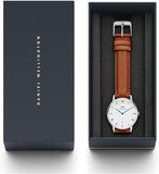 Buy Shop Daniel Wellington Dapper Durham Analog White Dial Brown Leather Strap Watch For Women - DW00100114 USA Online