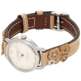 Buy Shop Coach Perry White Dial Brown Floral Leather Strap Watch for Women - 14502873 USA Online