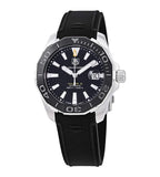 Buy Shop Tag Heuer Aquaracer Calibre 5 Automatic Black Dial Black Rubber Strap Watch for Men - WAY211A.FT6151 USA Online