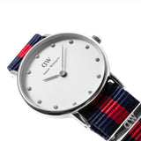 Buy Shop Daniel Wellington Classy Oxford White Dial Two Tone Nylon Strap Watch For Women - DW00100072 USA Online