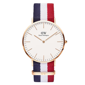 Buy Shop Daniel Wellington Classic Cambridge White Dial Two Tone NATO Strap Watch For Men - DW00100003 USA Online