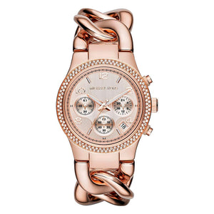 Buy Shop Michael Kors Runway Rose Gold Dial Rose Gold Steel Strap Watch for Women - MK3247 USA Online