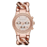 Buy Shop Michael Kors Runway Rose Gold Dial Rose Gold Steel Strap Watch for Women - MK3247 USA Online