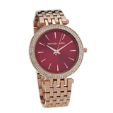 Buy Shop Michael Kors Darci Red DIal Rose Gold Stainless Steel Strap Watch for Women - MK3378 USA Online