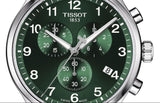 Tissot Chrono XL Classic Green Dial Silver Steel Strap Watch for Men - T116.617.11.092.00