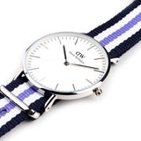 Buy Shop Daniel Wellington Classic Trinity White Dial Three Tone Nylon Strap Watch For Women - 0609DW USA Online