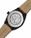 Buy Shop Fossil Everett Automatic Analog Black Dial Brown Leather Strap Watch for Men - ME3207 USA Online